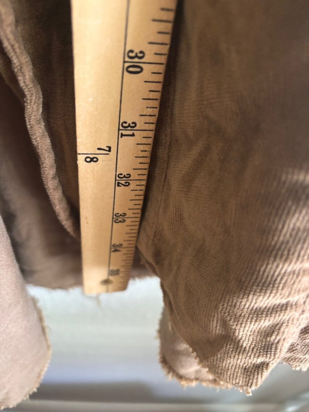 Vintage Y2K Bisou Bisou Fine Wale Corduroy Raw Hem Long Trench Jacket Brown - Picture 8 of 12